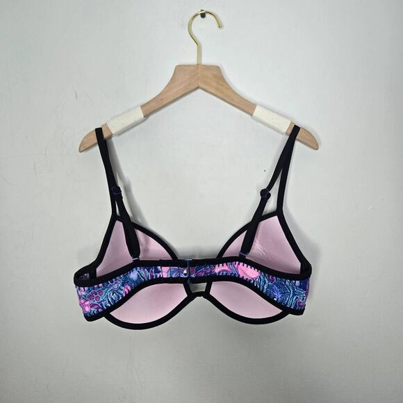 Victoria’s Secret The Fabulous Padded Push-Up Swim Bikini Top Size 36D - Picture 3 of 4